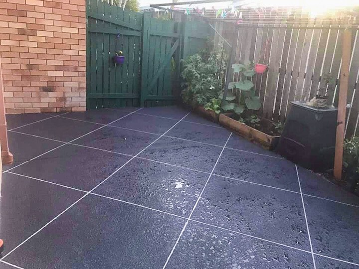 backyard entertaining area covercrete