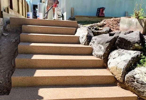 Stairs covercrete and completed